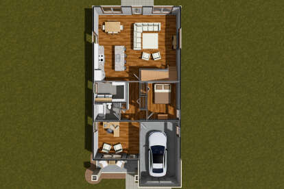 Overhead First Floor for House Plan #4848-00462