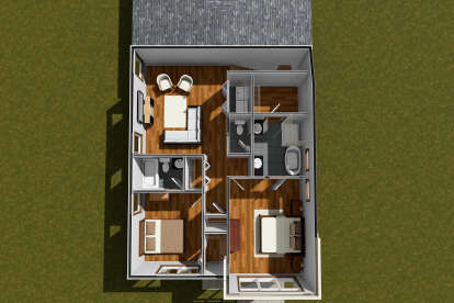 Overhead Second Floor for House Plan #4848-00462
