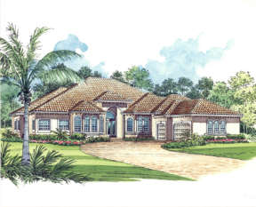 Ranch House Plan #168-00032 Elevation Photo