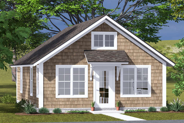 House Plan House Plan #32770 Angled Front Elevation 