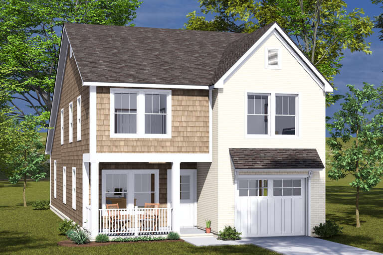 House Plan House Plan #32771 Angled Front Elevation 