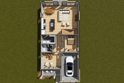 Overhead First Floor for House Plan #4848-00465