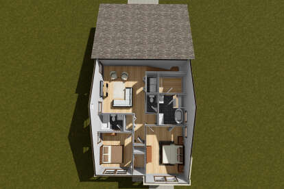 Overhead Second Floor for House Plan #4848-00465