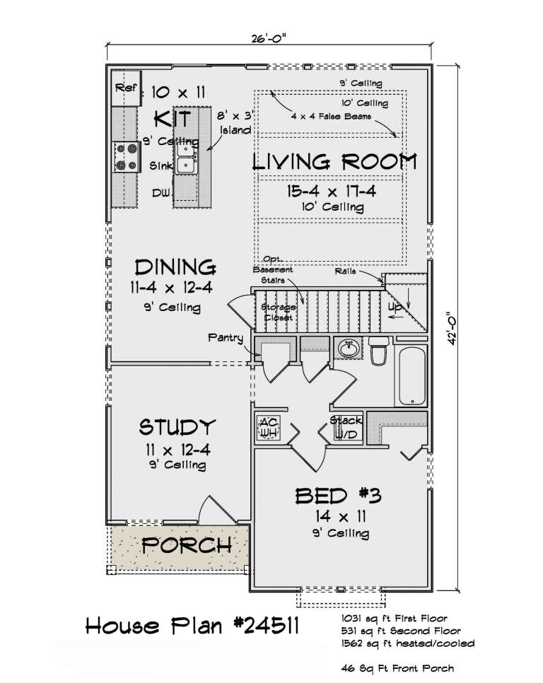 House Plan House Plan #32772 Drawing 1