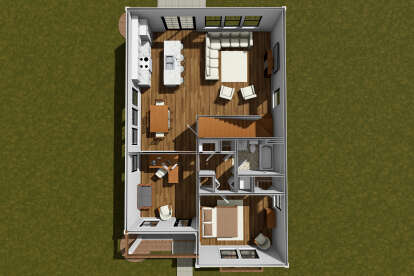Overhead First Floor for House Plan #4848-00466