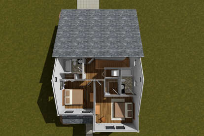 Overhead Second Floor for House Plan #4848-00466