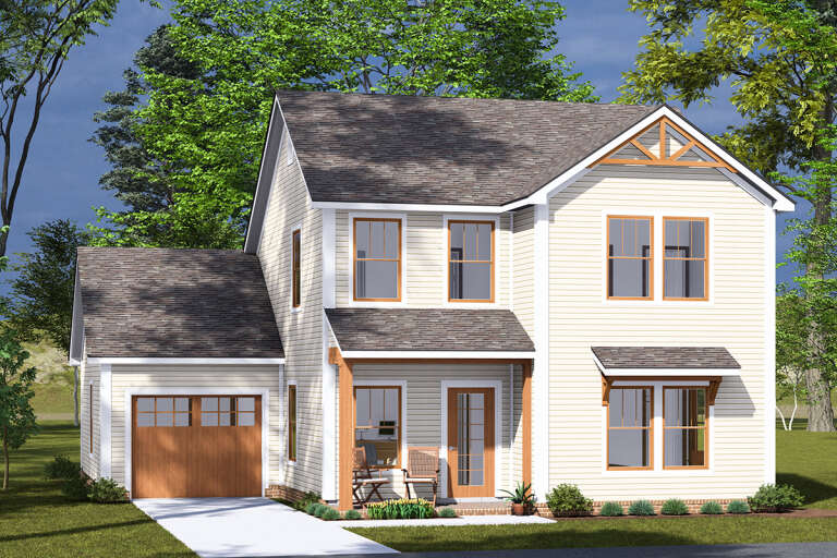 House Plan House Plan #32773 Angled Front Elevation 