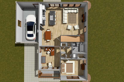 Overhead First Floor for House Plan #4848-00467