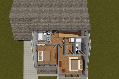 Overhead Second Floor for House Plan #4848-00467