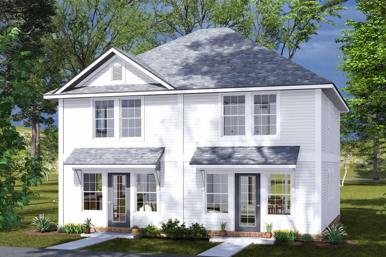 House Plan House Plan #32776 Angled Front Elevation 