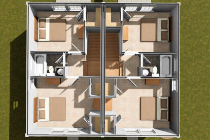 Overhead Second Floor for House Plan #4848-00469