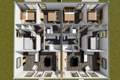 Overhead First Floor for House Plan #4848-00471