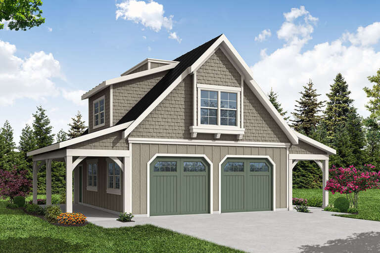 House Plan House Plan #32779 Angled Front Elevation