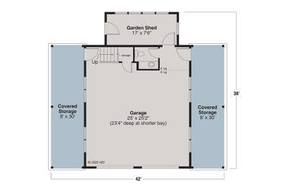 Garage Floor for House Plan #035-01134