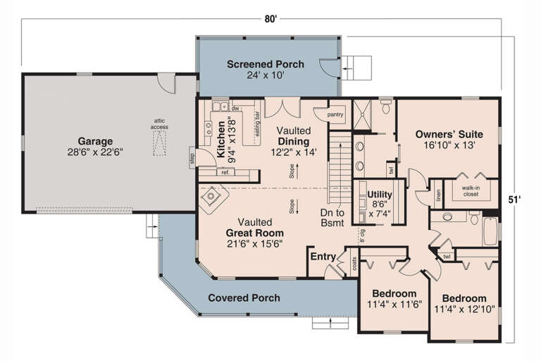 House Plan House Plan #32781 Drawing 1