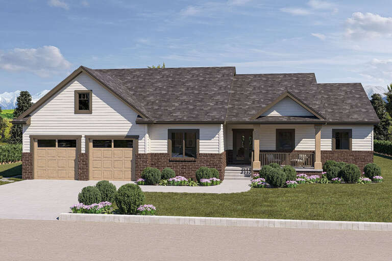 House Plan House Plan #32783 Angled Front Elevation