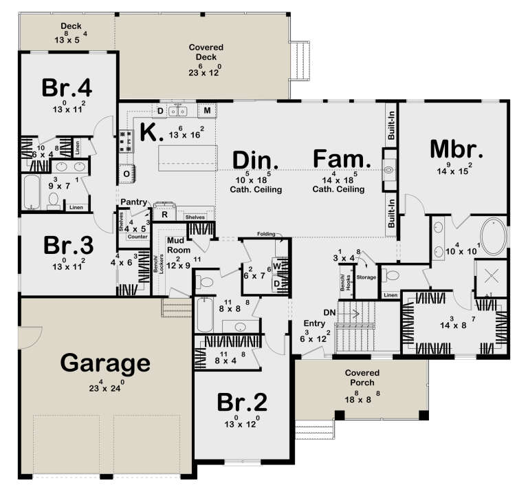 House Plan House Plan #32783 Drawing 1