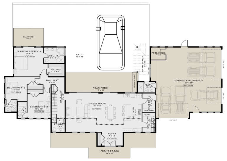 House Plan House Plan #32784 Drawing 1
