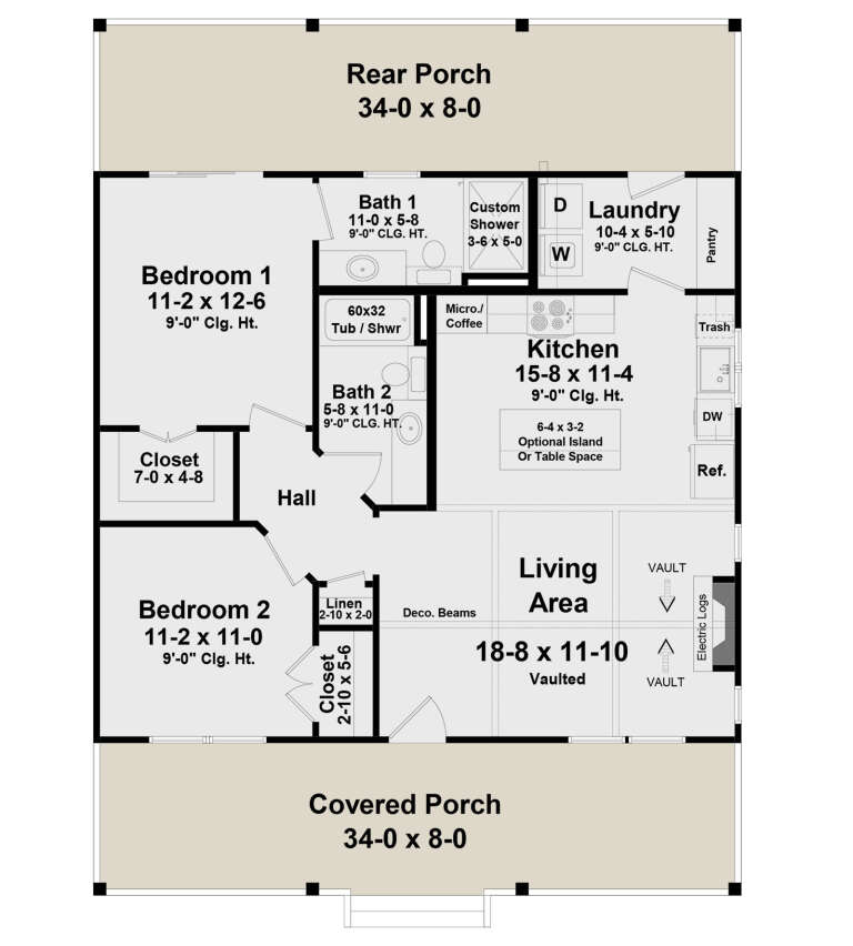 House Plan House Plan #32787 Drawing 1