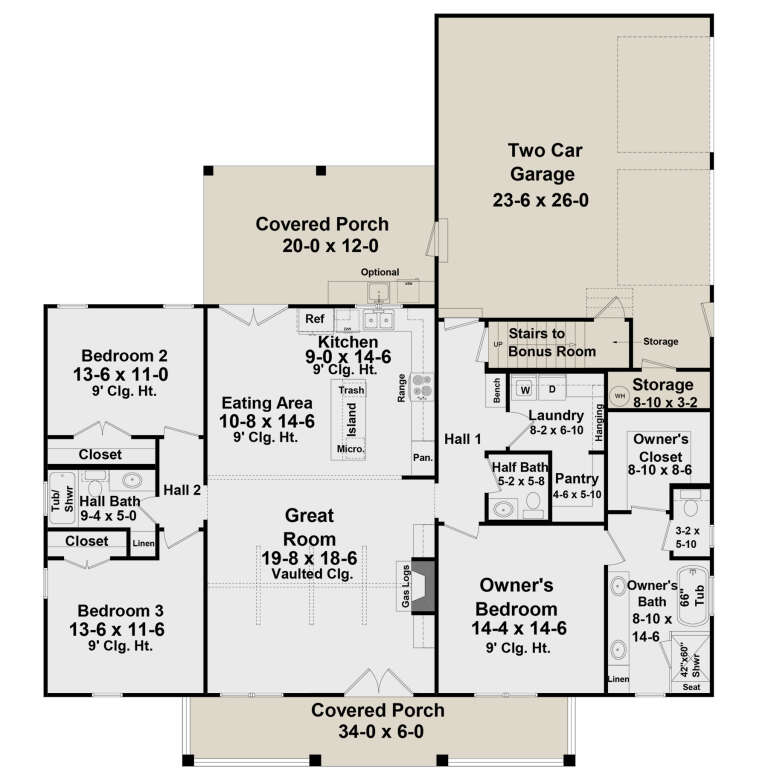 House Plan House Plan #32788 Drawing 1