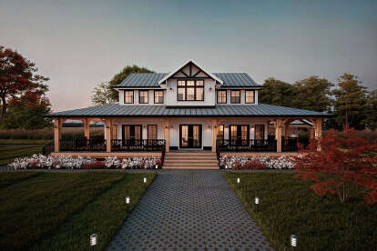 Modern Farmhouse House Plan #5984-00024 Elevation Photo
