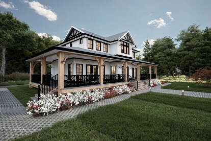 Modern Farmhouse House Plan #5984-00024 Elevation Photo