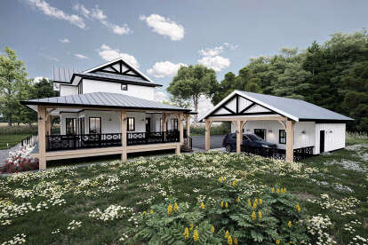 Modern Farmhouse House Plan #5984-00024 Elevation Photo