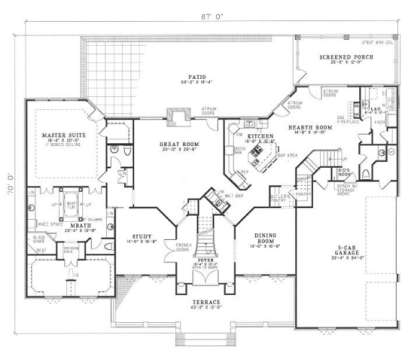Floorplan 1 for House Plan #110-00134