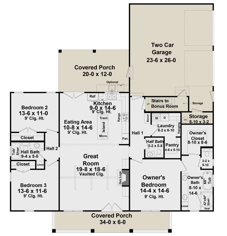 House Plan House Plan #32790 Drawing 1