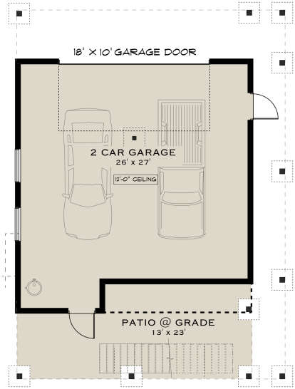 Garage Floor for House Plan #5984-00025
