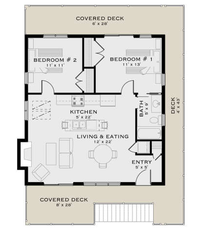 Second Floor for House Plan #5984-00025