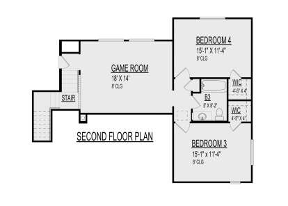 Second Floor for House Plan #9300-00135