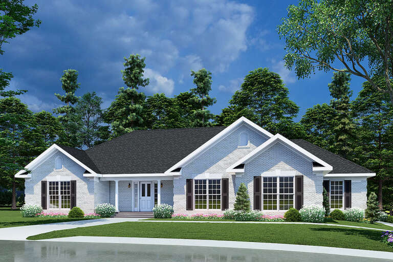 Ranch House Plan #110-00135 Elevation Photo