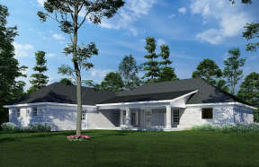 Ranch House Plan #110-00135 Elevation Photo