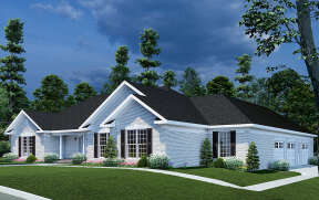 Ranch House Plan #110-00135 Elevation Photo