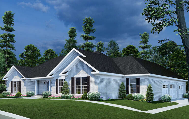 Ranch House Plan #110-00135 Elevation Photo