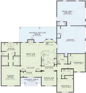 Main Level for House Plan #110-00135