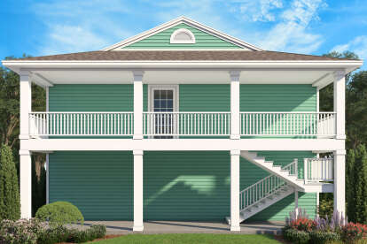 Coastal House Plan #9300-00139 Elevation Photo