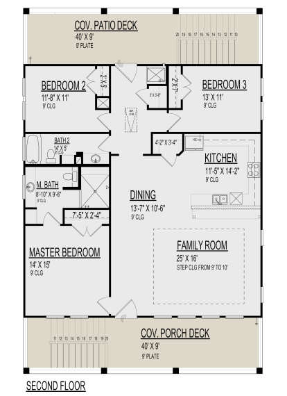 Second Floor for House Plan #9300-00139