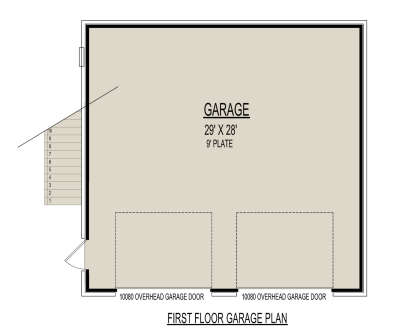 Garage Floor for House Plan #9300-00142