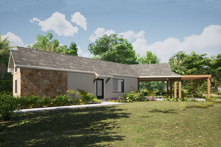 House Plan House Plan #32804 Angled Front Elevation