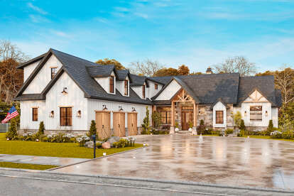 Modern Farmhouse House Plan #699-00404 Elevation Photo