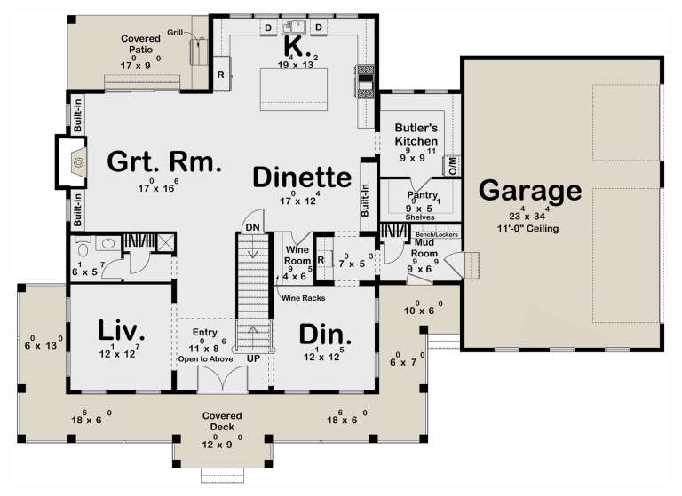 House Plan House Plan #32810 Drawing 1