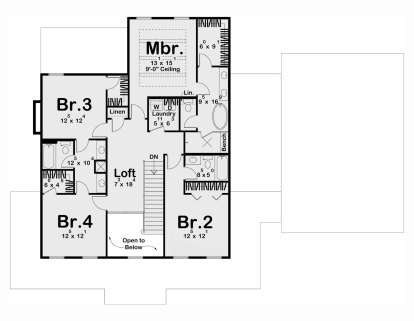 Second Floor for House Plan #963-01132