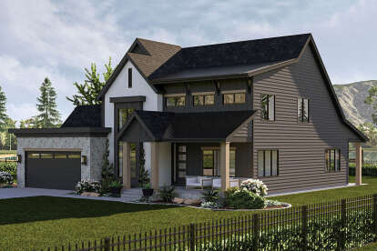 Modern Transitional House Plan #963-01133 Elevation Photo