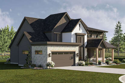 Modern Transitional House Plan #963-01133 Elevation Photo