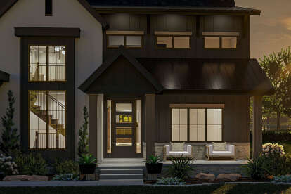 Modern Transitional House Plan #963-01133 Elevation Photo