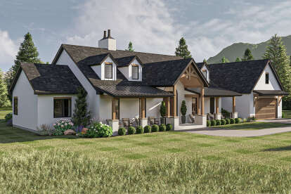 Modern Transitional House Plan #963-01134 Elevation Photo