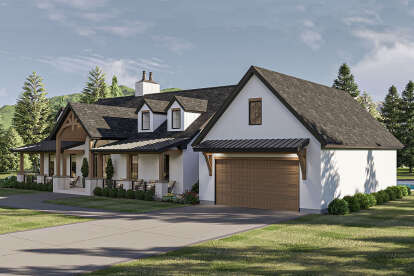 Modern Transitional House Plan #963-01134 Elevation Photo
