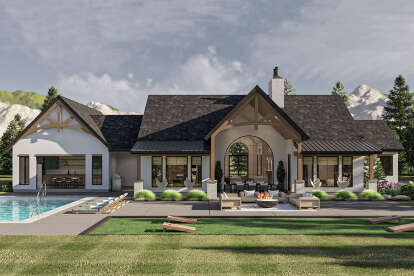 Modern Transitional House Plan #963-01134 Elevation Photo